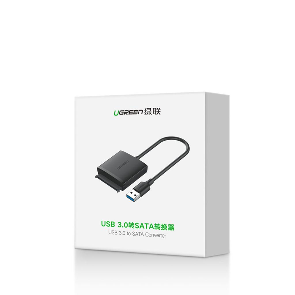 Ugreen Black USB 3.0 To SATA Adapter for 2.5" & 3.5" HDD/SSD (Model CM257)