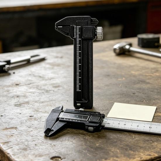 Vernier Caliper Ruler Rust-Resistant Pocket Caliper Metal Measuring Tool with Millimeter Graduations