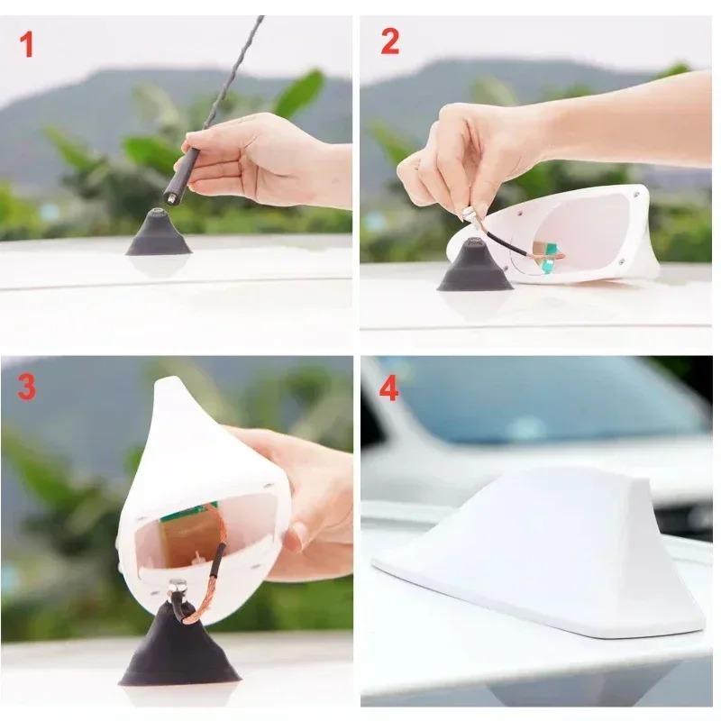 6 Colors Universal Shark Fin Car Antenna Roof Radio Signal Aerial for BMW Toyota Hyundai VW Kia Nissan Exterior