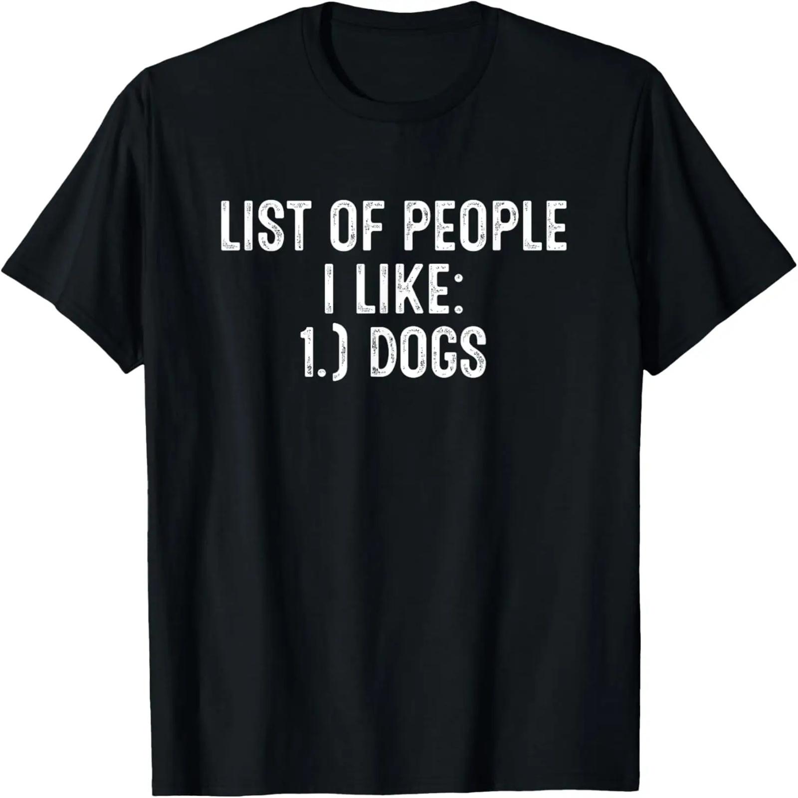 

List of People I Like Dogs T-Shirt XXXXXL чёрный