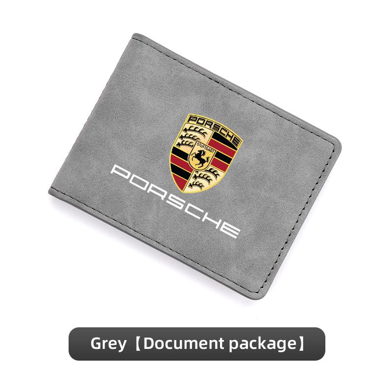 Car Carbon Fiber Driver Holder License ID Card Bag For Porsche Cayenne Panamera Macan 911 718 Taycan Boxster Cayman 918 Pajun