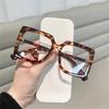 1/2/4PCS Anti Blue Light Blocking Glasses Oversized Square Frame Computer Eyeglasses Clear Lens Optical Glasses for Women/Men
