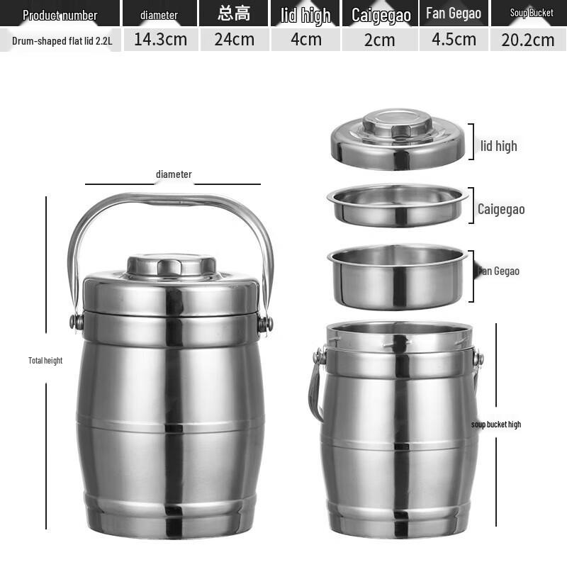 

Fanshi Stainless Steel Insulated Drum Lunch Box