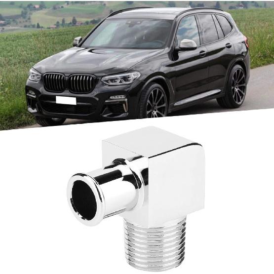 Heater Hose Connector, Heater Hose Fitting, Aluminum Alloy Heater Hose Fitting 90 Degree Connector 1/2in NPT to 5/8in Hose Barb