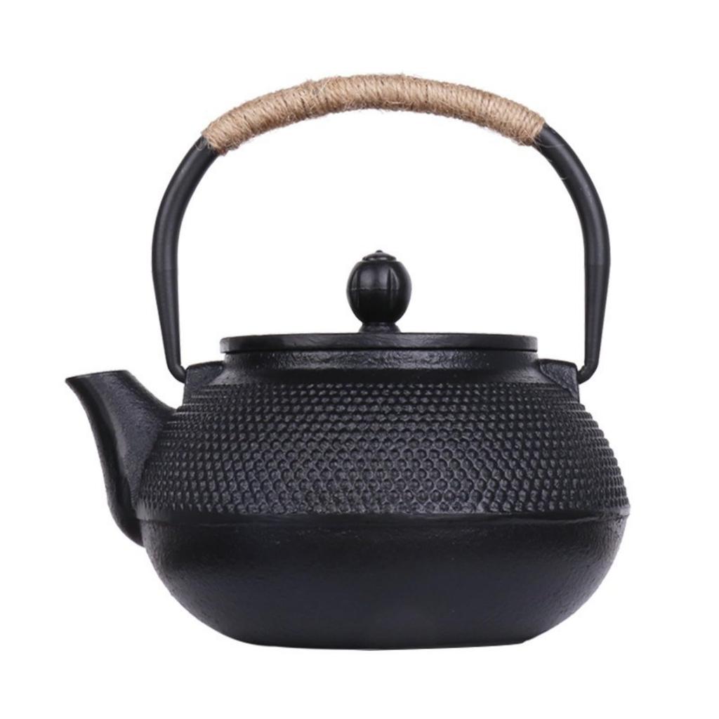 OULOVECO Iron Induction Can Be Used Over an Open Iron Cast Tea Ceremony Iron Traditional Suitable for Tea and Restaurants Teapot, Compatible, Teapot,