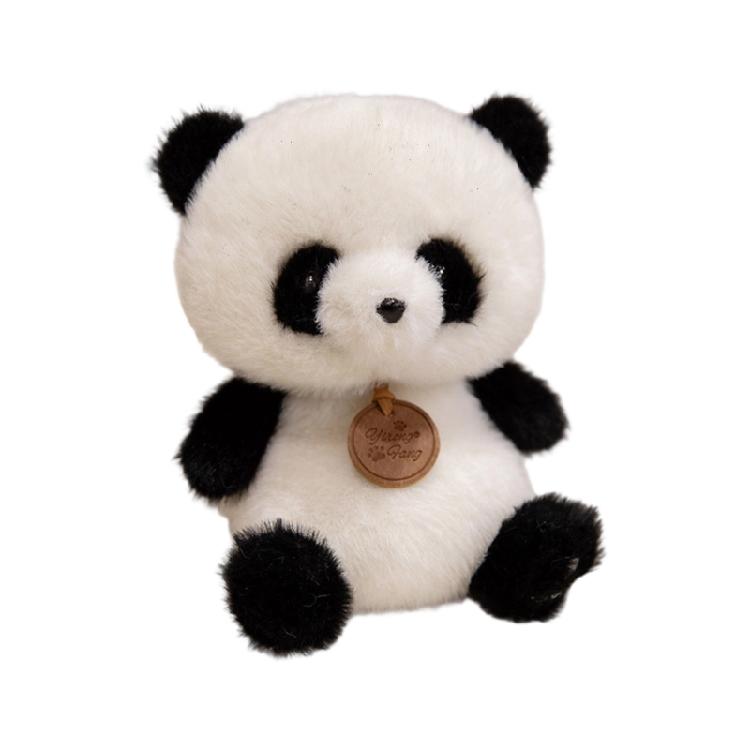 Furry Panda Plush Dolls Animal Kitten Toy Furry Stuffed Toy Cuddle Toy for Birthday Christmas Gifts