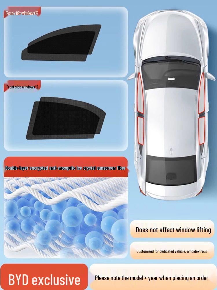 Car Door Mosquito Screen Mesh: Insect-Proof Sunshade for Windows