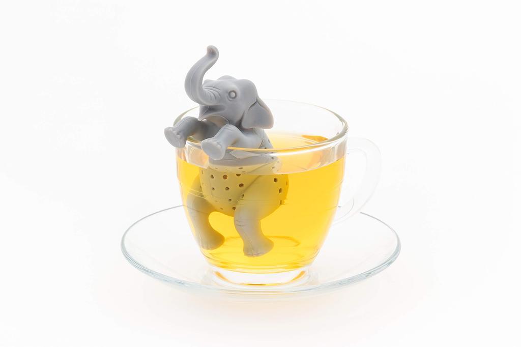 Carolata Animal Tea Strainer (Asian ElephantDishwasher and Microwave SafeSilicone) Cute Animal Tea Strainer Tea Infuser Gift