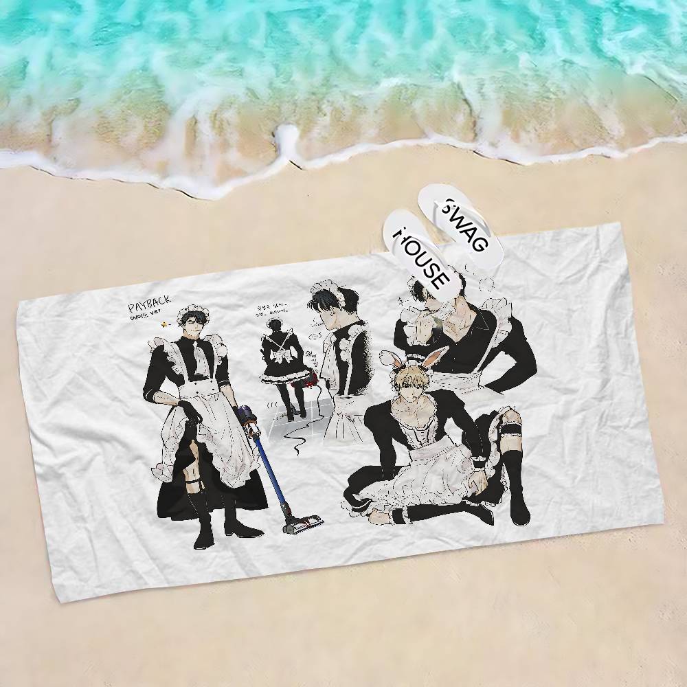 Bl Anime Vergeltung Strandtuch Bunte Handtücher für Mädchen Mikrofaser Schnelltrocknend Sandfrei Strand Yoga Spa Fitnessstudio Pool