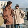 Mens Loose Fit Hooded Windbreaker Jacket Casual Outwear Streetwear