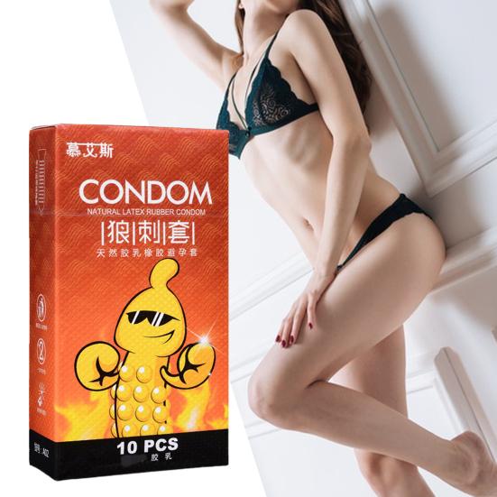 10Pcs/Box Premium Latex Health Care Condom Particles Tool Stylish Adult Sex Toy Condom