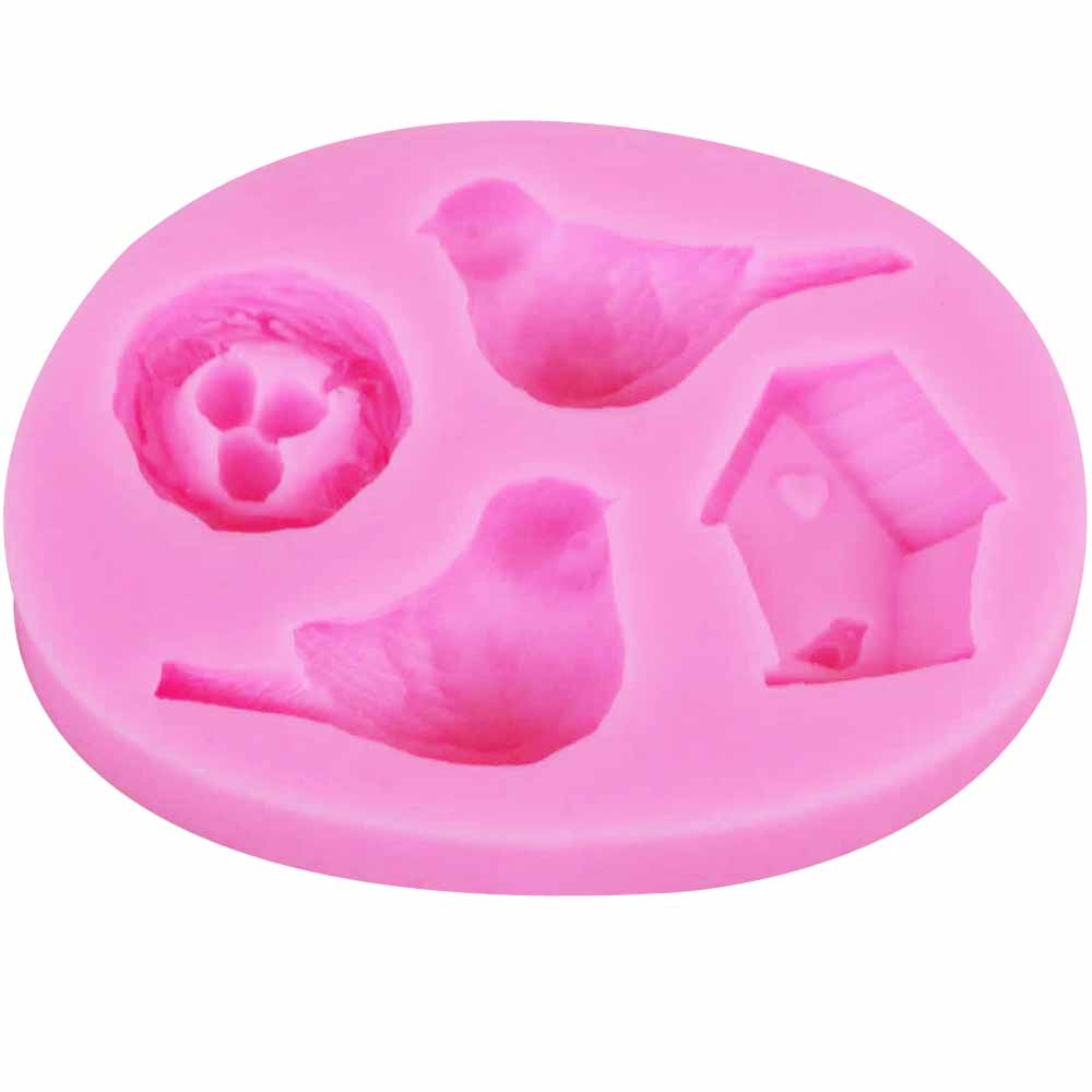 Bird Eggs Nest House Silicone Molds Sugarcraft Fondant Chocolate Candy Gumpaste Moulds Confectionery Accessories