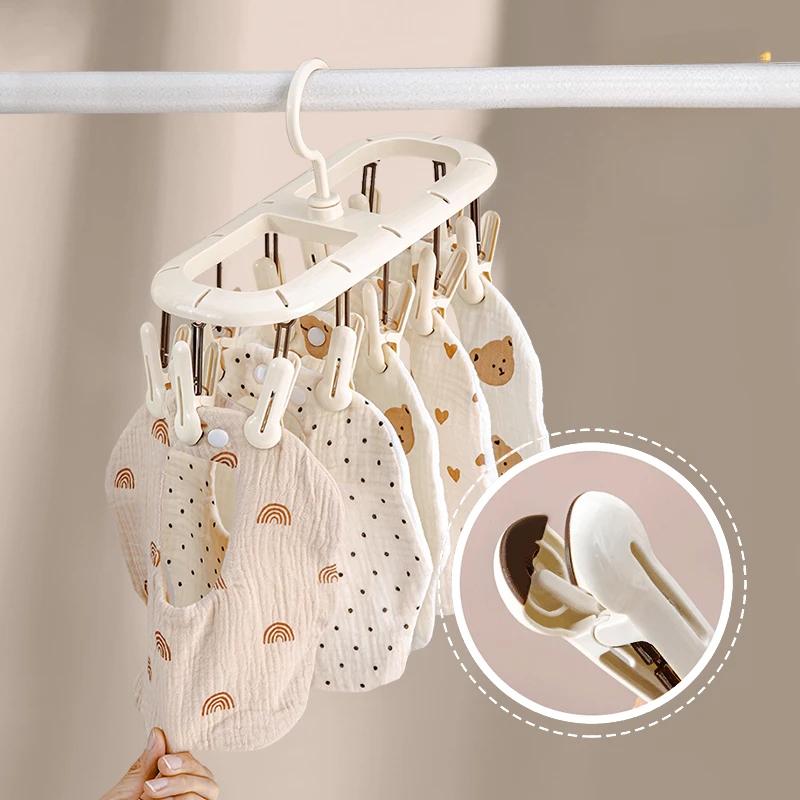 Sock clip drying rack household multi-clip balcony drying sock artifacts multi-function anti-slip hanging sock storage clamp new