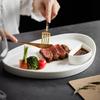 Ceramic Dinner Plate Restaurant Steak Plates Pasta Plates Vegetable Salad Plates Dessert Dish Household Solid Color Tableware