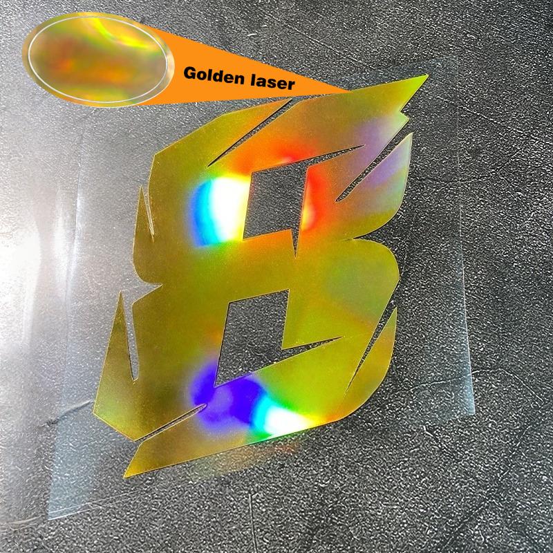 1PC 0to9 Gold Laser Number Motorcycle Stickers Waterproof for Motorbike Fairing Fender Fuel Tank Helmet Bicycle Vinyl Decals