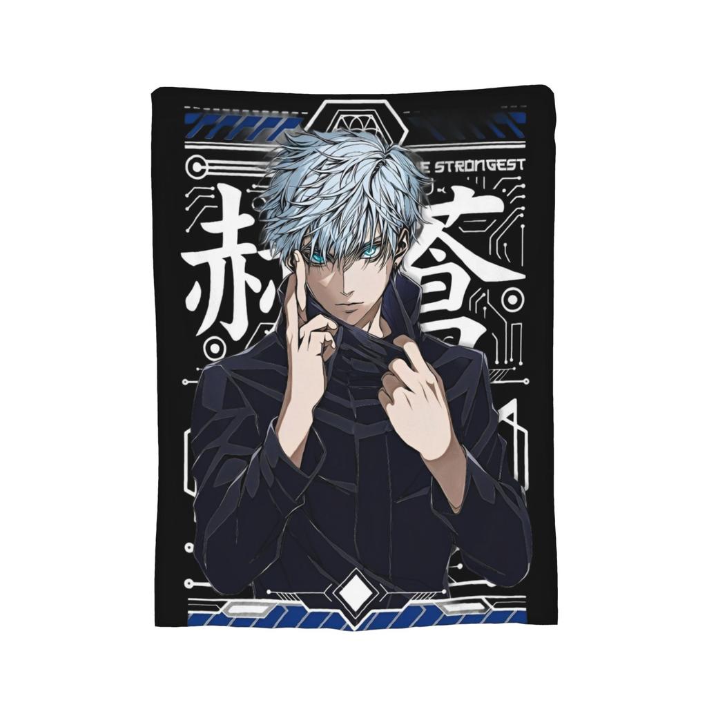 Team Jujutsu Kaisen Flannel Blankets Anime Japan Manga Gojo Megumi Yuuji Novelty Throw Blanket for Home 200x150cm Rug Piece,
