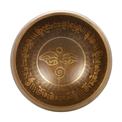 Tibetische Klangschale, handgefertigt, Buddha, Tibet-Schlagschale, rituelle Musiktherapie, Kupfer-Klangklangschale
