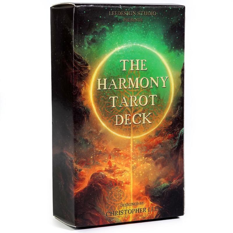 10,3*6cm Harmonický tarotový balíček 78 tarotových karet s jedinečným designem vytvořených harmonizací dvou světů umělé inteligence a lidské kreativity