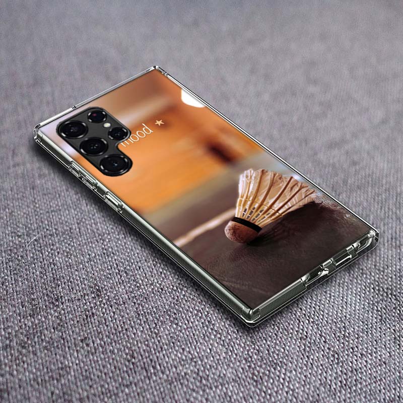 

Badminton Sport Phone Case For Samsung Galaxy S24 S23 S21 S20 FE S22 S26 Ultra S25 Edge S10 Plus Cover Clear TPU Capa Shell Coqu Samsung S21