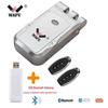 Graffiti Invisible Wireless Anti-theft Smart Lock with Remote Control for Home, Keyhole-less Design for Entrance and Sliding Doors