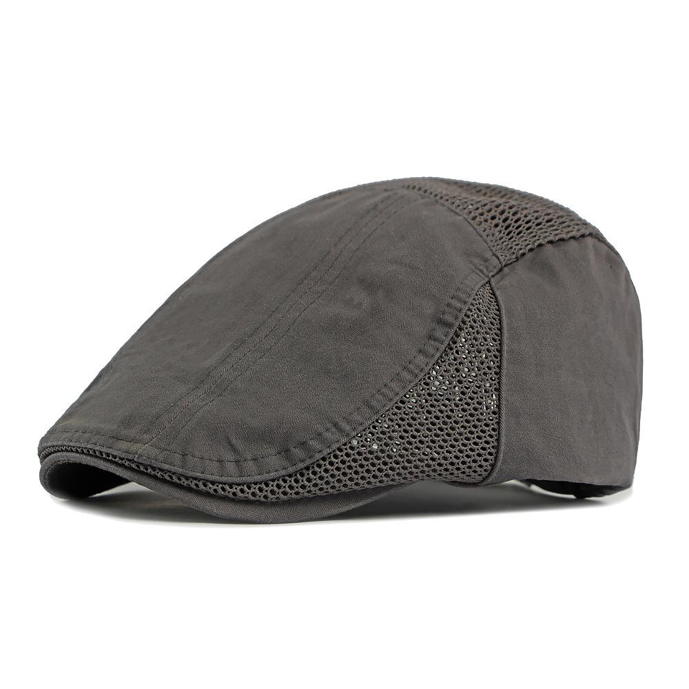 Casquette Forward en Maille d'Été pour Homme Casquette à Visière Respirante Casquette Respirante Protection Solaire Béret Rétro