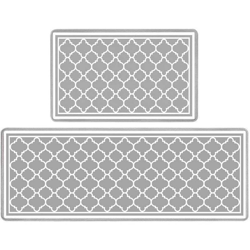 Kitchen Floor Mat PVC Thickened Foam Digital Printed Foot Mat Waterproof, Oil-proof and Anti-slip 12MM Leather Mat