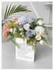Artificial Small Fresh Silk Rose and Hydrangea Bridal Bouquet for Wedding and Decoration