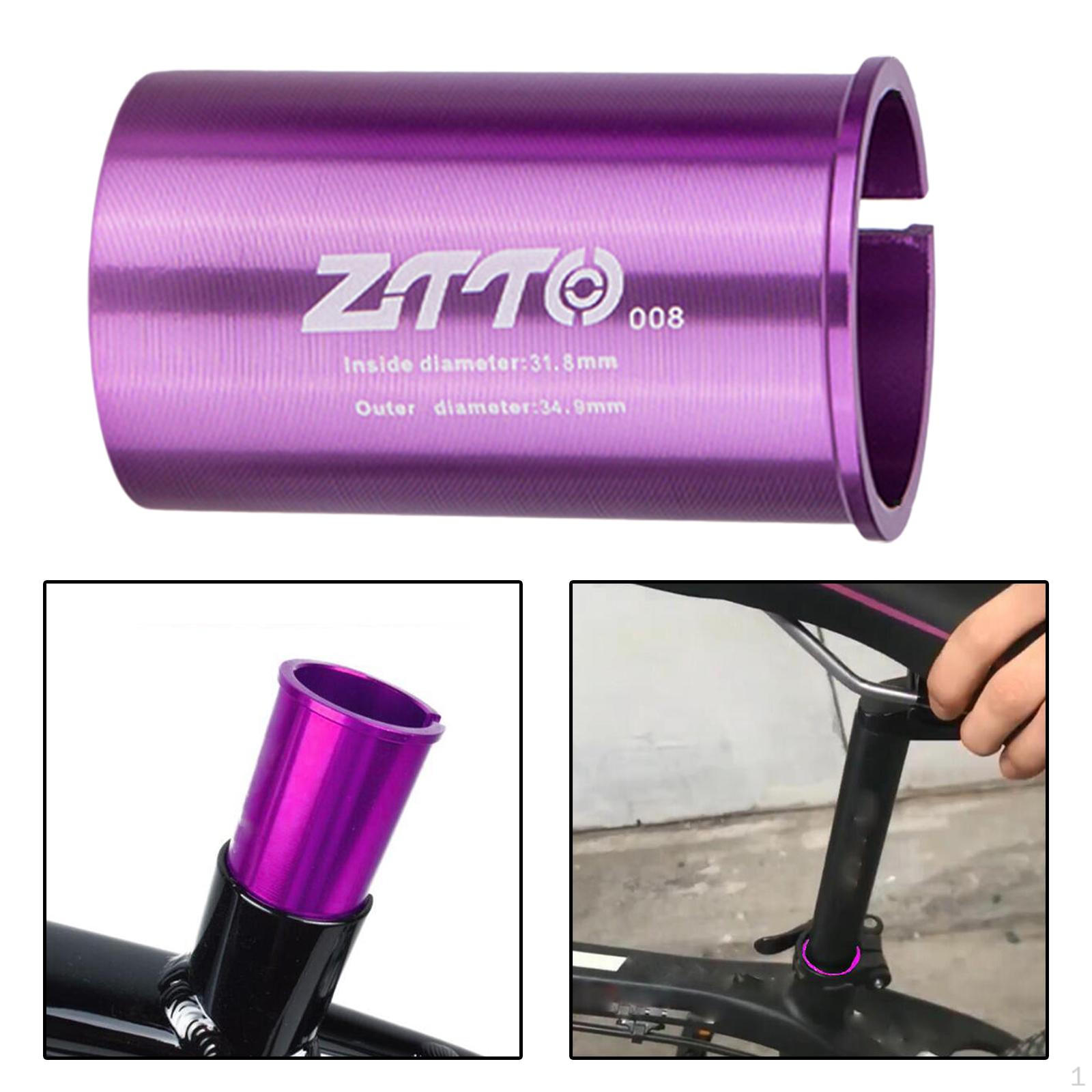 

Bike Adapter, Reducer Sleeve Conversion Made of Aluminum, Rustproof And Hard 34.9 to 31.8mm