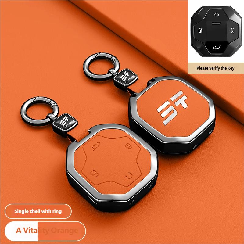 New Car Key Cover & Buckle Shell For Chery JETOUR X70 X90 PLUS New X95 Dasheng IDM Shanhai L6 Traveler T1 T2 Zinc Alloy