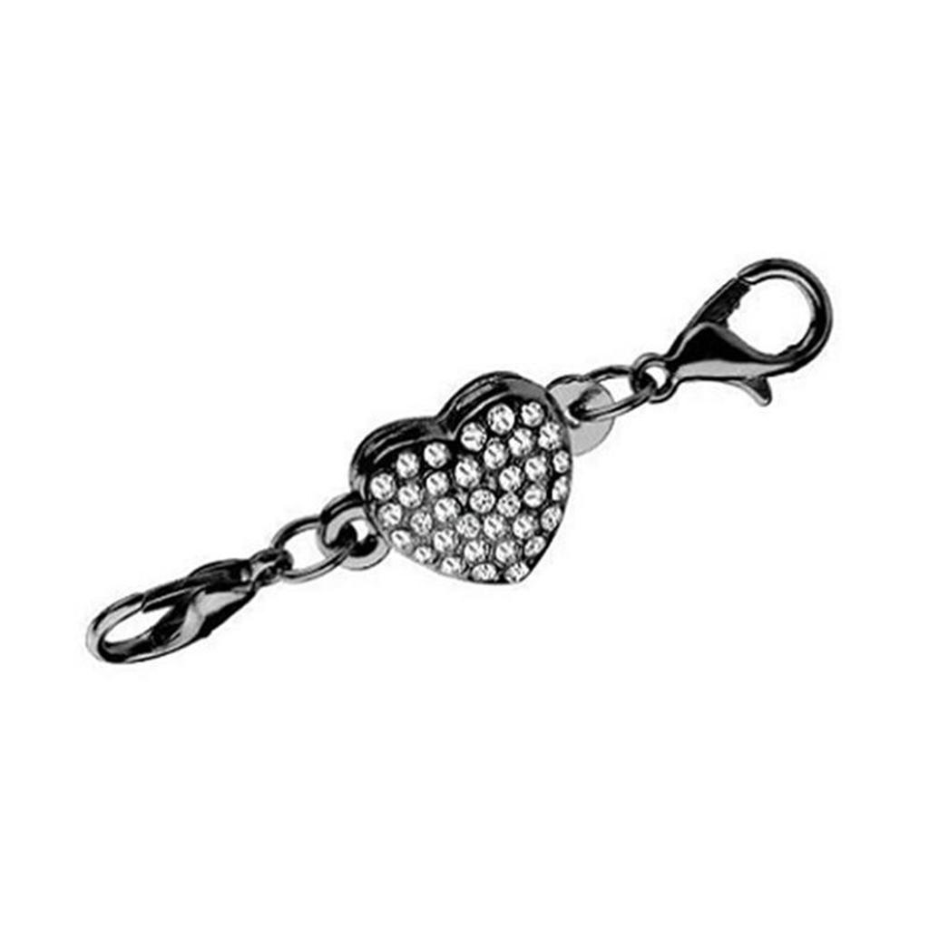Heart Necklace Chain Connector Magnetic Connector Clasp Jewelry Making Clasp Rhinestone