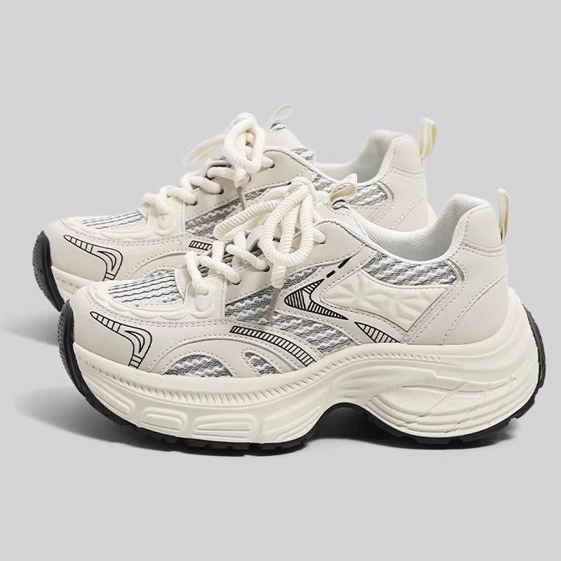 

Sale dad shoes 2025 new summer thin breathable shoes fashion travel platform casual shoes 40 бежевый