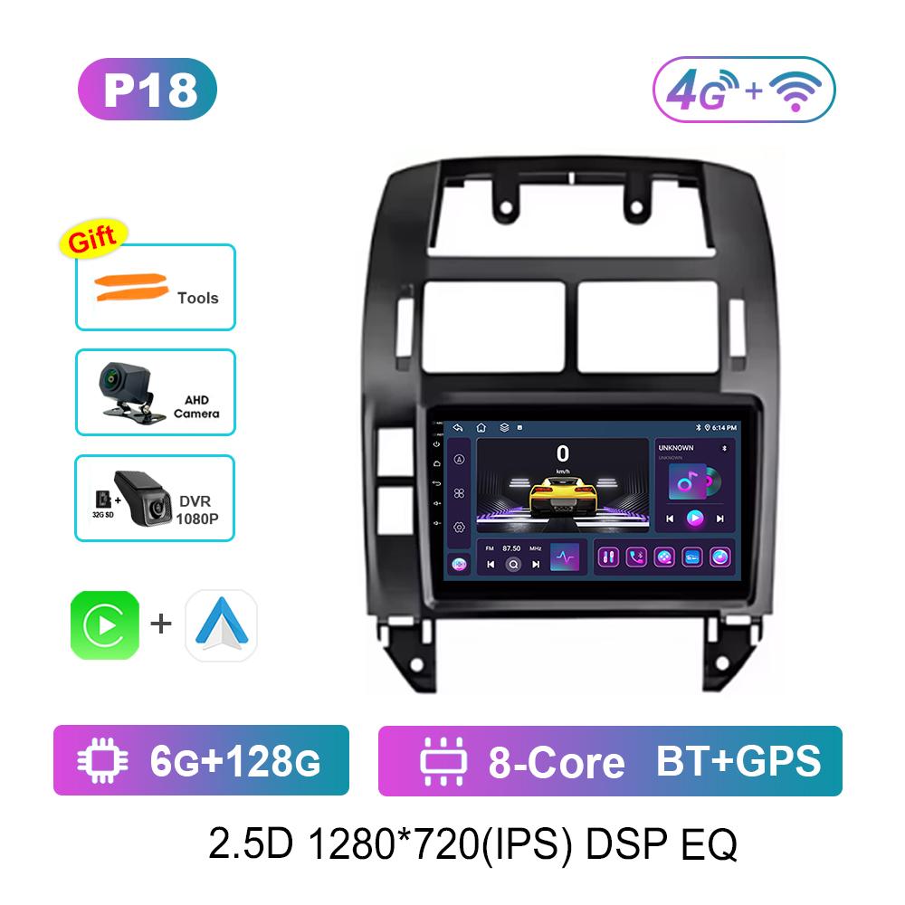 Android OS for Volkswagen VW Polo MK4 6Q 9N 9N3 2004 - 2009 GPS Navi Car Radio Video Multimedia Player WiFi Carplay Auto Tools