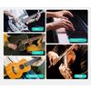 Bunter At-01A Gitarrenstimmgerät Drehbarer Clip-On Stimmgerät Digitales Elektronisches LCD-Display für Akustikgitarre Bass Ukulele Gitarre