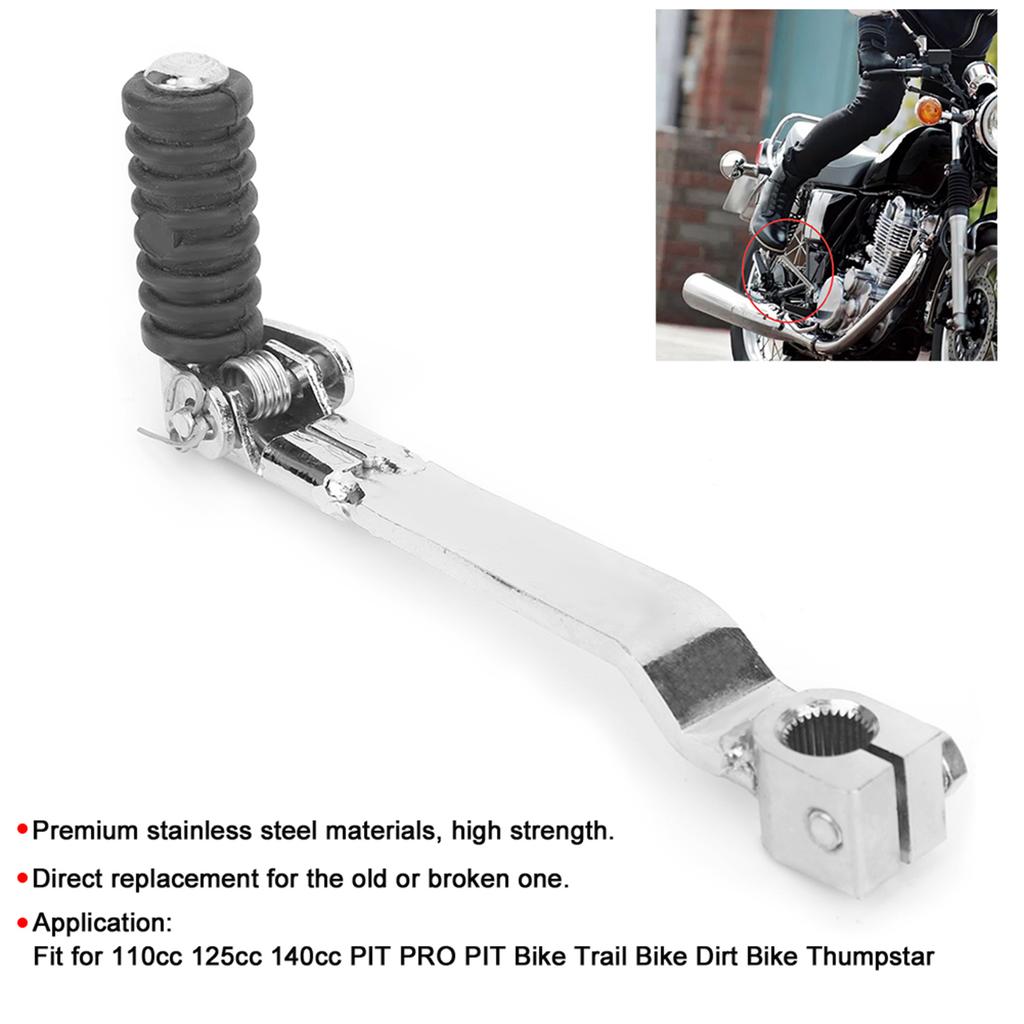 5.3in 0.4in Kick Start Starter Lever Fit for 110cc 125cc PIT TRAIL QUAD DIRT BIKE ATV