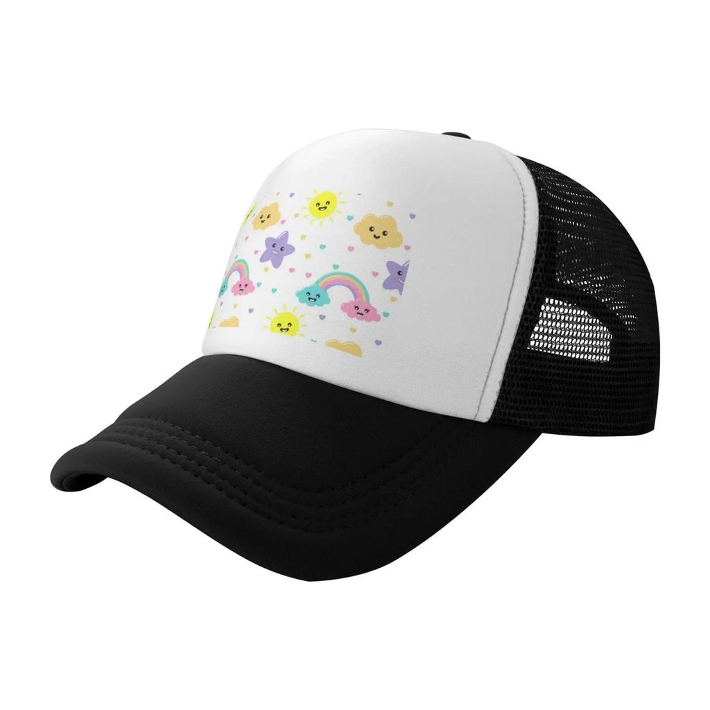Realistic Watercolor Dinosaurs Black Mesh Baseball Cap Sun Visor Hat Women Unisex Sun Hats Sport Cap Trucker Hats