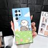 Cartoon Cute Peach Goma Soft Phone Case for Samsung Galaxy S26 S25 Edge S24 Ultra S23 Plus S22 S21 FE S20 Black Cover Back Shell