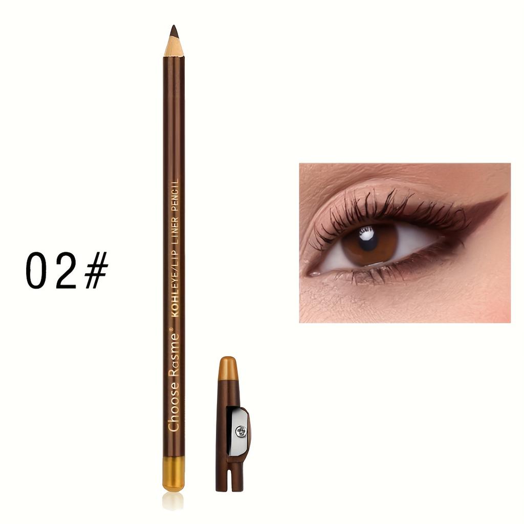 12pcs Eyebrow Pencil Eyeliner lip pencil Natural makeup Long-lasting Black dark coffee light coffee with pencil sharpener