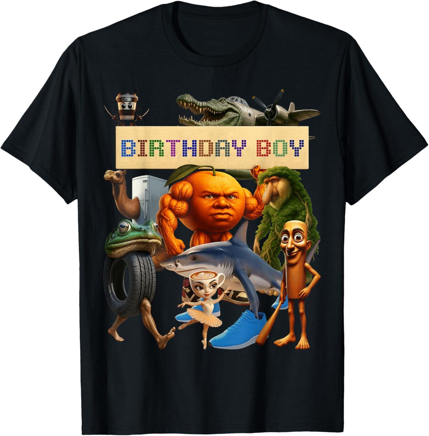 Italien Brainrot Anniversaire Gar?on Viral Meme Party T-Shirt Unisexe S