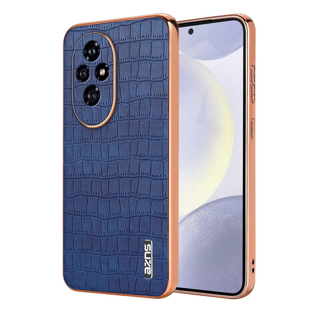 Luxury Crocodile Pattern Electroplating Design Leather Phone Case For Honor 200 Pro Back Cover For Honnor 100 90 Pro X50 Lite