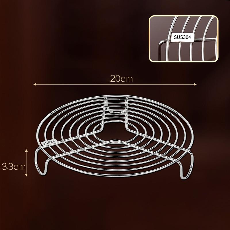 304 Stainless Steel Round Steamer Rack Kitchen Multifunction Pot Steaming Tray Dumplings Eggs Grill Stand Pressure Cooker Trivet