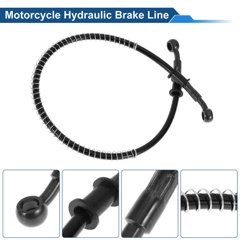 Motoforti 60cm Motorcycle Brake Clutch Oil Hose Line Black