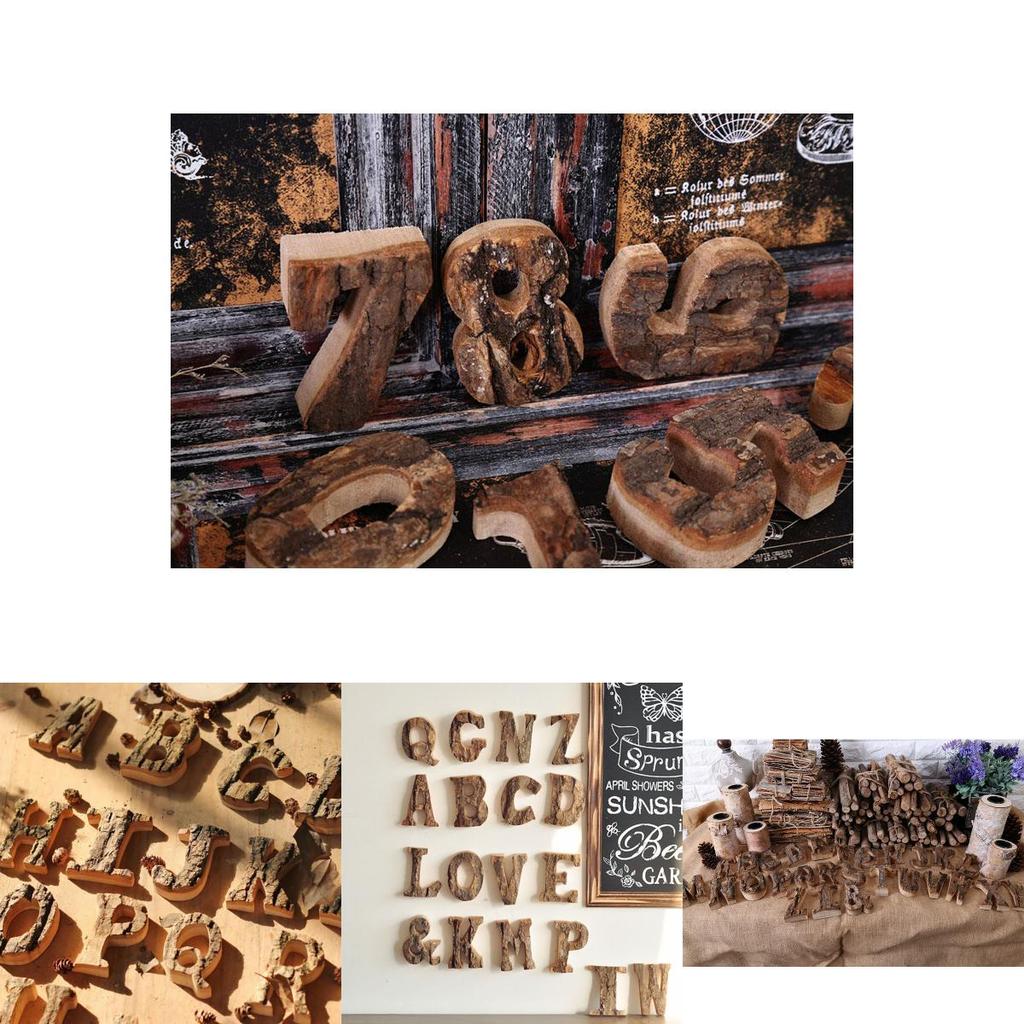 Classic Design Wood Alphabet And Number Wall Hanging Plaque For Timeless Home Decoration