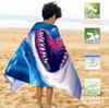 Great White Shark Beach Towel for Children Friends Gifts Towel Quick-Dry Towel For Bath Yoga Tourism Beach GYM Camping Swimming