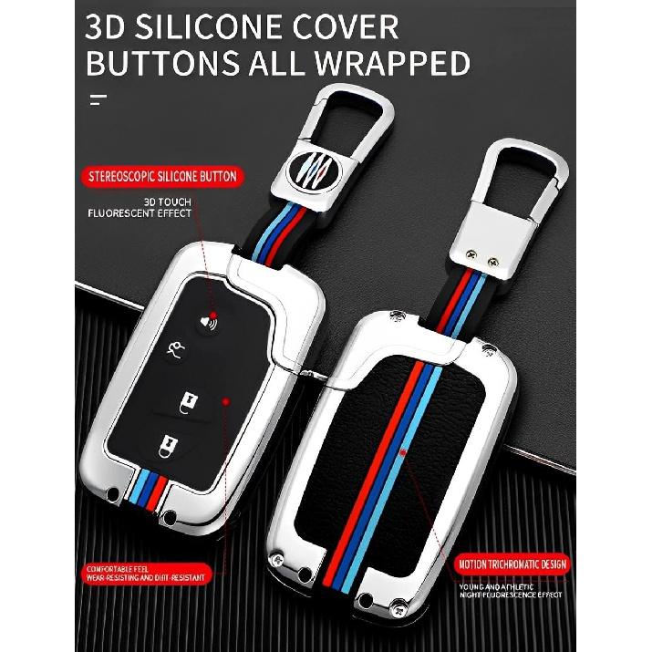 For Lexus Key Fob Cover Case, Metal Shell Smart Key Holder Compatible for RX350 RX450h CT200H IS250 LS460 GX460 GS300 GS350 ES350 LX570 IS350