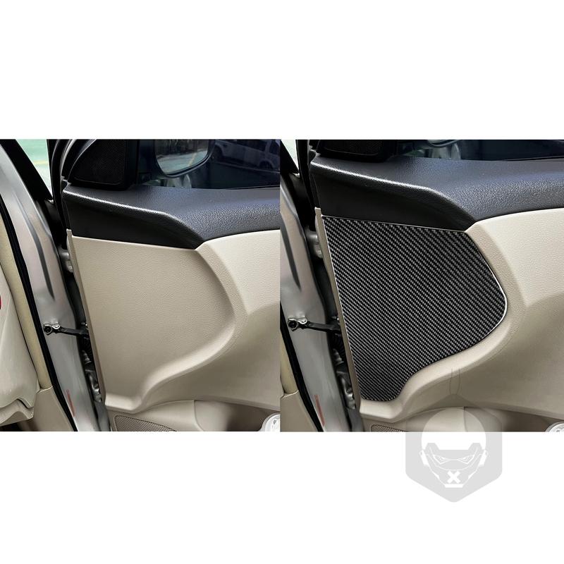 Carbon Fiber Car Accessories Front Door Panel Modified Interior Trim Cover Soft Sticker For Toyota Corolla 2007 2008 2009-2013
