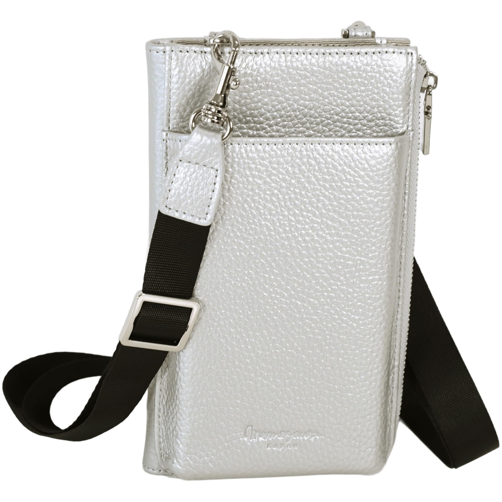 

Smartphone shoulder genuine wallet smartphone smartphone wallet shoulder wide vertical silver [Memezawa Bags] bag, leather, function, pouch, pochette,