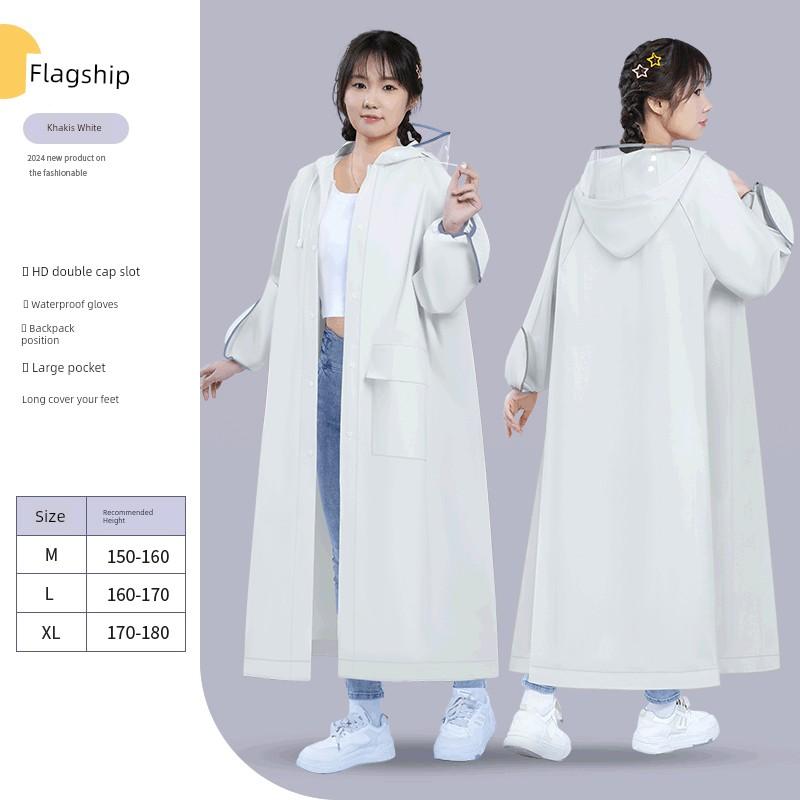 Electric Scooter Raincoat for Women, Adult, Separate Rider and Vehicle Design, Single Rider, Long Style, Full-Body Storm-Proof, 2026 New Model