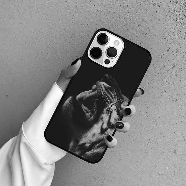 Animal White Tiger Pattern Phone Case Cover For iPhone 17 Air 15 16 14 13 12 Pro Max 11 Pro Max Plus Coque Shell