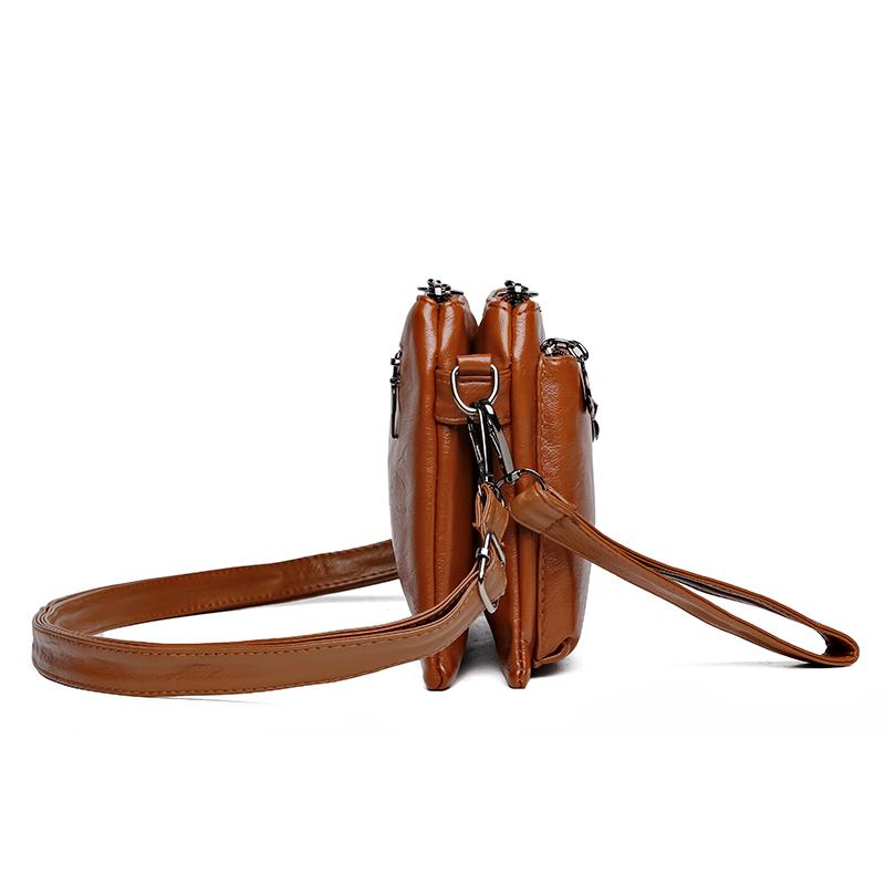 Messenger Bag Middle-aged Mother Bag Soft Leather Women's Bag Shoulder Bag