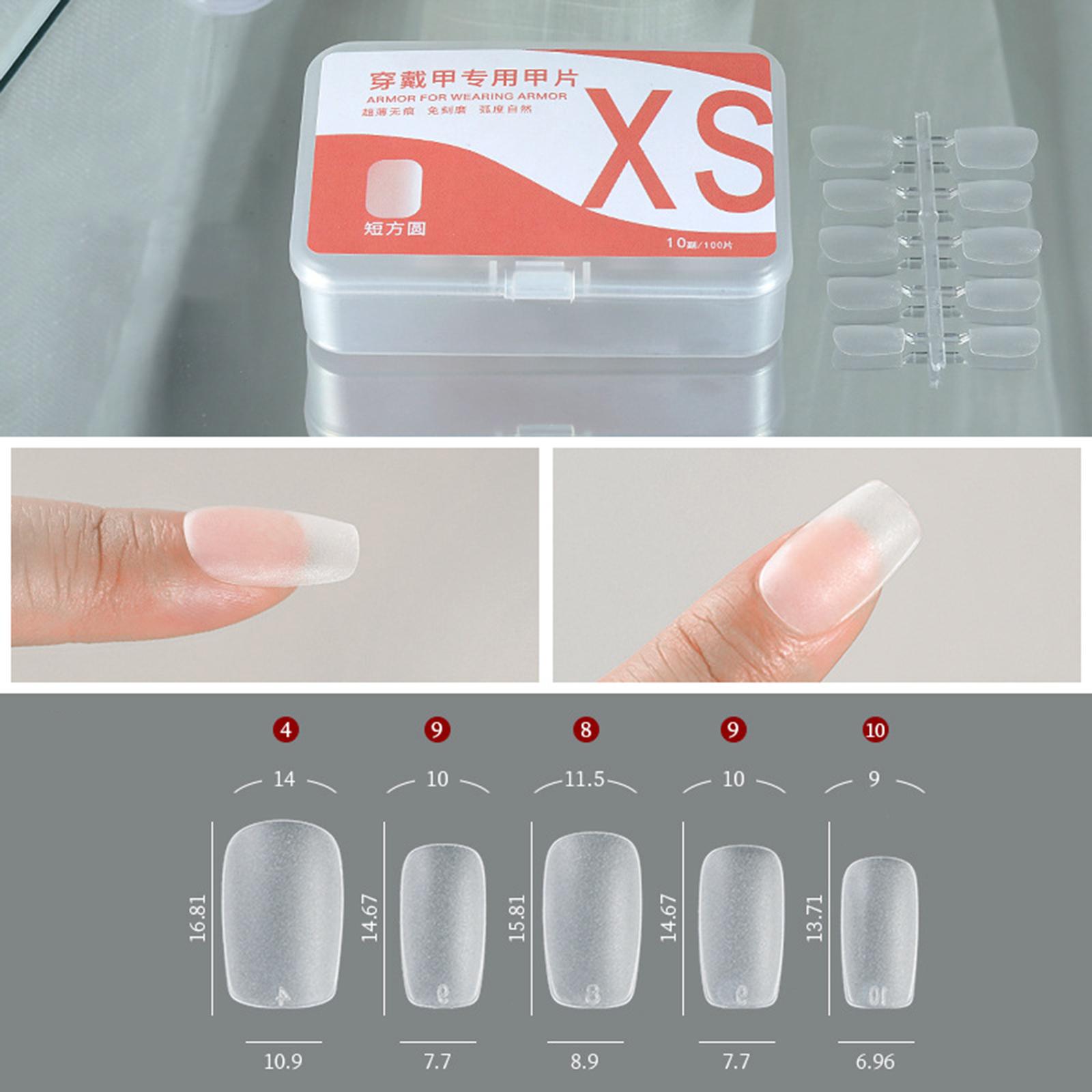 

100 шт. акриловых типсов для ногтей, накладные ногти в форме гроба, полное покрытие, ногти в форме балерины, 9 размеров, искусственные накладные ногти с прозрачной коробкой 44